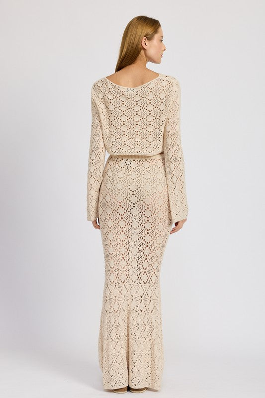 MERMAID MAXI CROCHETED SKIRT