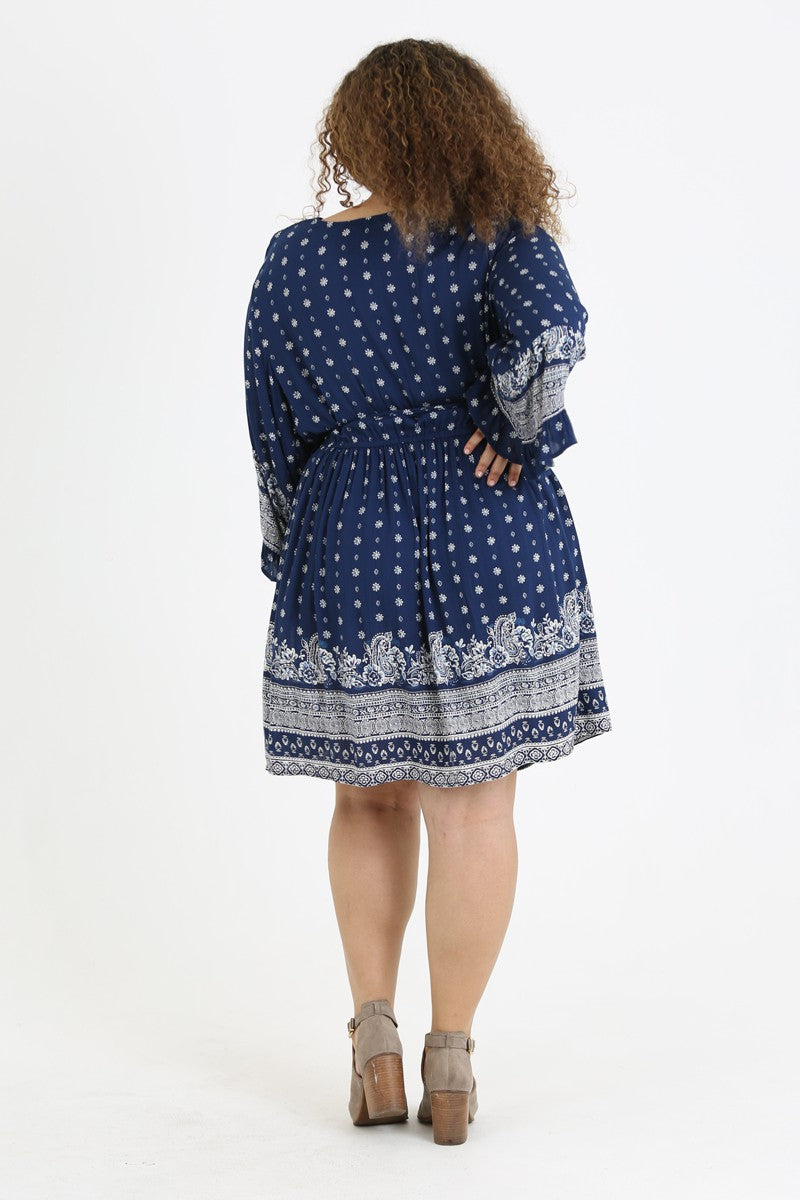 Plus Size Bell Sleeve Dress