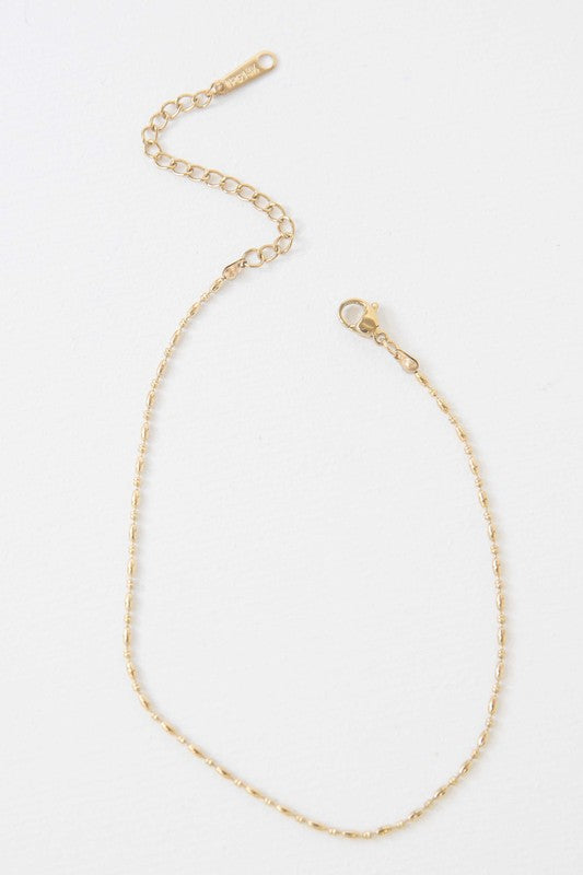 Mini Gold Bead Necklace